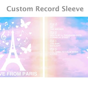 Live from Paris 2025 Version Custom Vinyl Sleeve LLFP Heart Shaped Protective Jacket