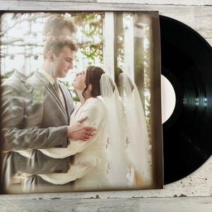 Custom Wedding Vinyl 12” Sleeve Full Picture Record Jacket with Clear Protective Jacket
