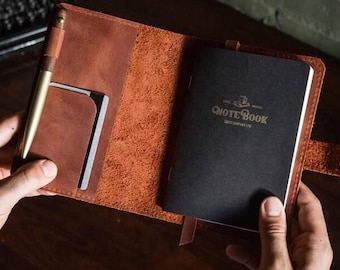Custom leather notebook cover, Refillable leather journal, Travel notebook cover a5, A6 leather journal cover, Personalized notebook cover