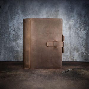 Ringbuch Notizbuch, Ringbuch Notizbuch, Lederbuch mit Ringen, Personalisiertes Leder Ringbuch