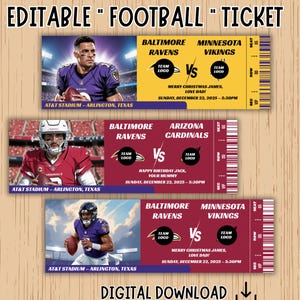 Customizable Football Ticket - Surprise Game Gift