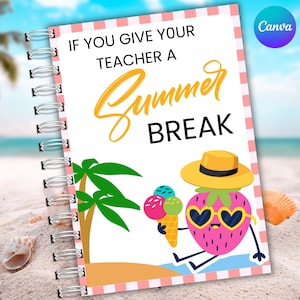 Libro de regalo de moda para regalar a un profesor en las vacaciones de verano / Regalo de vacaciones de verano para el profesor / Tarjeta de agradecimiento para el profesor, regalo de agradecimiento para el profesor