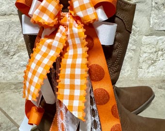 University of Tennessee Vols Inspired Boot Bow Ribbons
