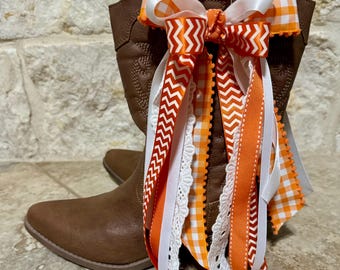 University of Tennessee Vols Inspired Boot Bow Ribbons