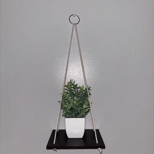 Handmade small hanging wall shelves x2 color black