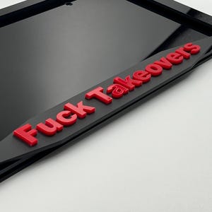 Custom 3D Acrylic License Plate Frame: Any Text, Any Language