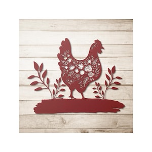 metal chicken sign, farmhouse decor sign, metal sign chicken, metal wall decor, chicken lover gift, Christmas gift, farm metal sign, sign