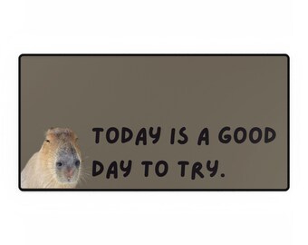 Capybara Desk Mat: Inspirational Office Decor - Funny Gamer Gift