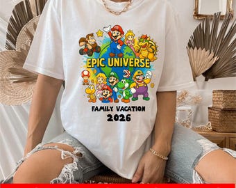 Universal Epic Mario 2026 Png, Viaggio in famiglia Png, Universal Studios Epic, Sublimazione, DTF, Download istantaneo Png