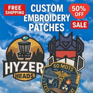 Custom Embroidered Patches, Custom logo Patches, Custom Iron on Patches, Custom VELCRO Hook &Loop Patches, Custom Sew on Patches