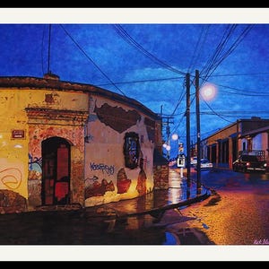 Twilight in Oaxaca - Print of a Painting