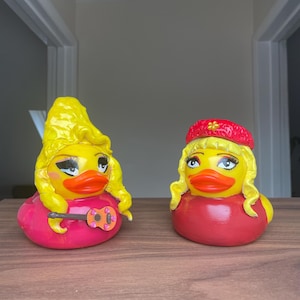 Custom drag queen rubber duck, any drag queen you want, any outfit, made to order. Example: Trixie and Katya (Unhhhh)