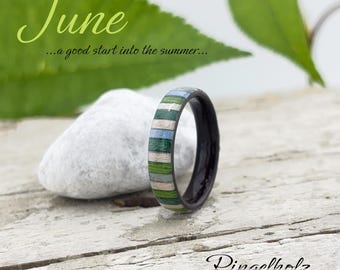 sommerlicher Fingerring aus Holz