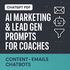AI Marketing & Lead Gen Prompts for Coaches | ChatGPT PDF for Content, Emails, and Chatbots