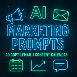 20 AI Marketing Prompts for Coaches, Creators & Small Biz Owners | Ad Copy, Email, Content Calendars
