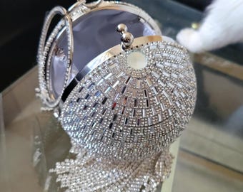 Wedding party embroidered rhinestone clutch/ purse