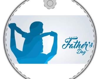 Father&#39;s Day Ceramic Ornament, Unique Keepsake Gift, Tree Decoration, Family Love, Home Decor, Holiday Ornament
