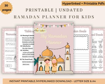 Ramadan Planner for Kids Printable | Islamic Activity Book | Ramadan Daily Planner PDF | Muslim Kids Ramadan Activities