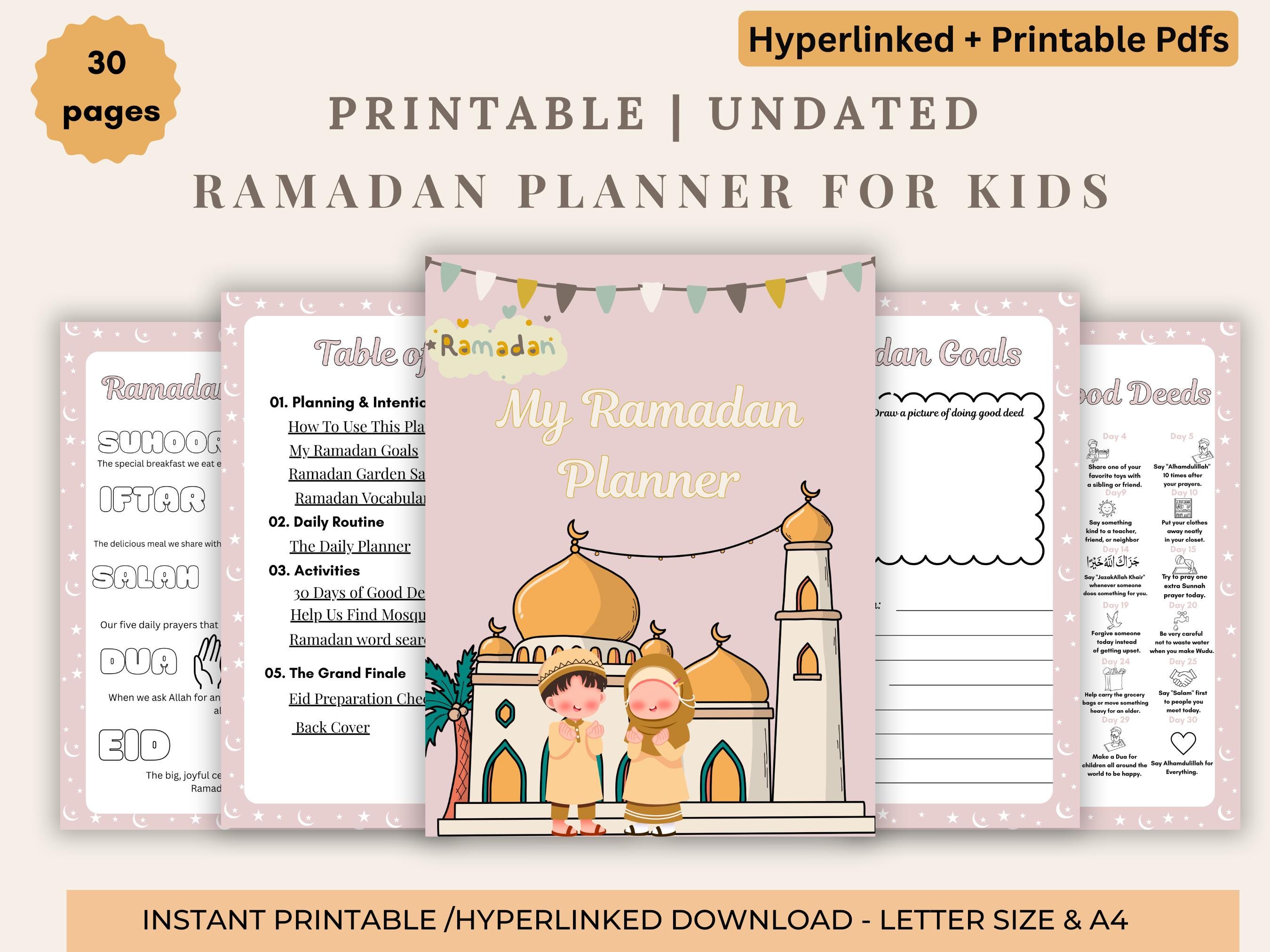 Ramadan Planner for Kids Printable | Islamic Activity Book | Ramadan ...