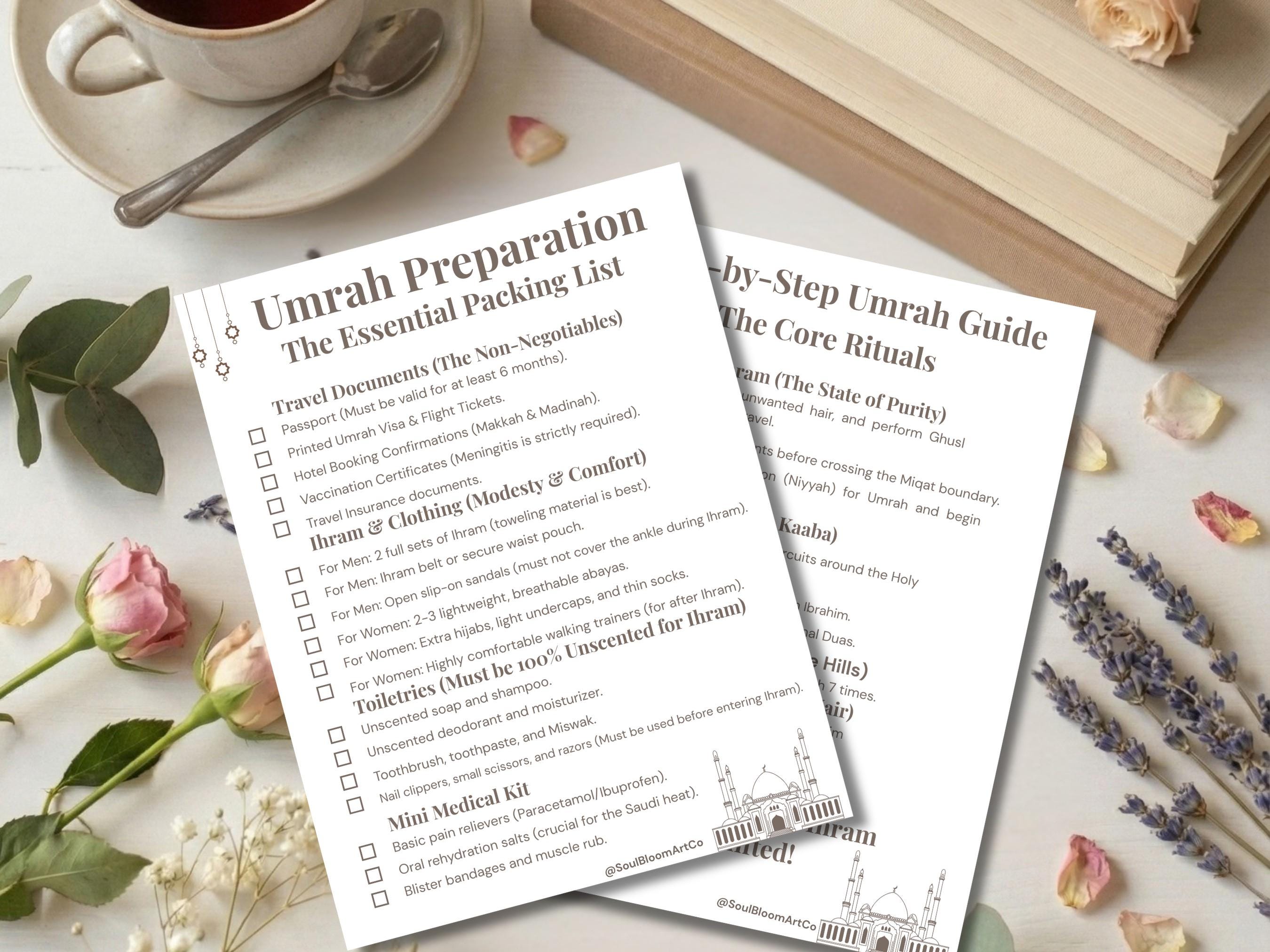 Printable Umrah Packing List & Checklist | Step-by-step Umrah Guide ...