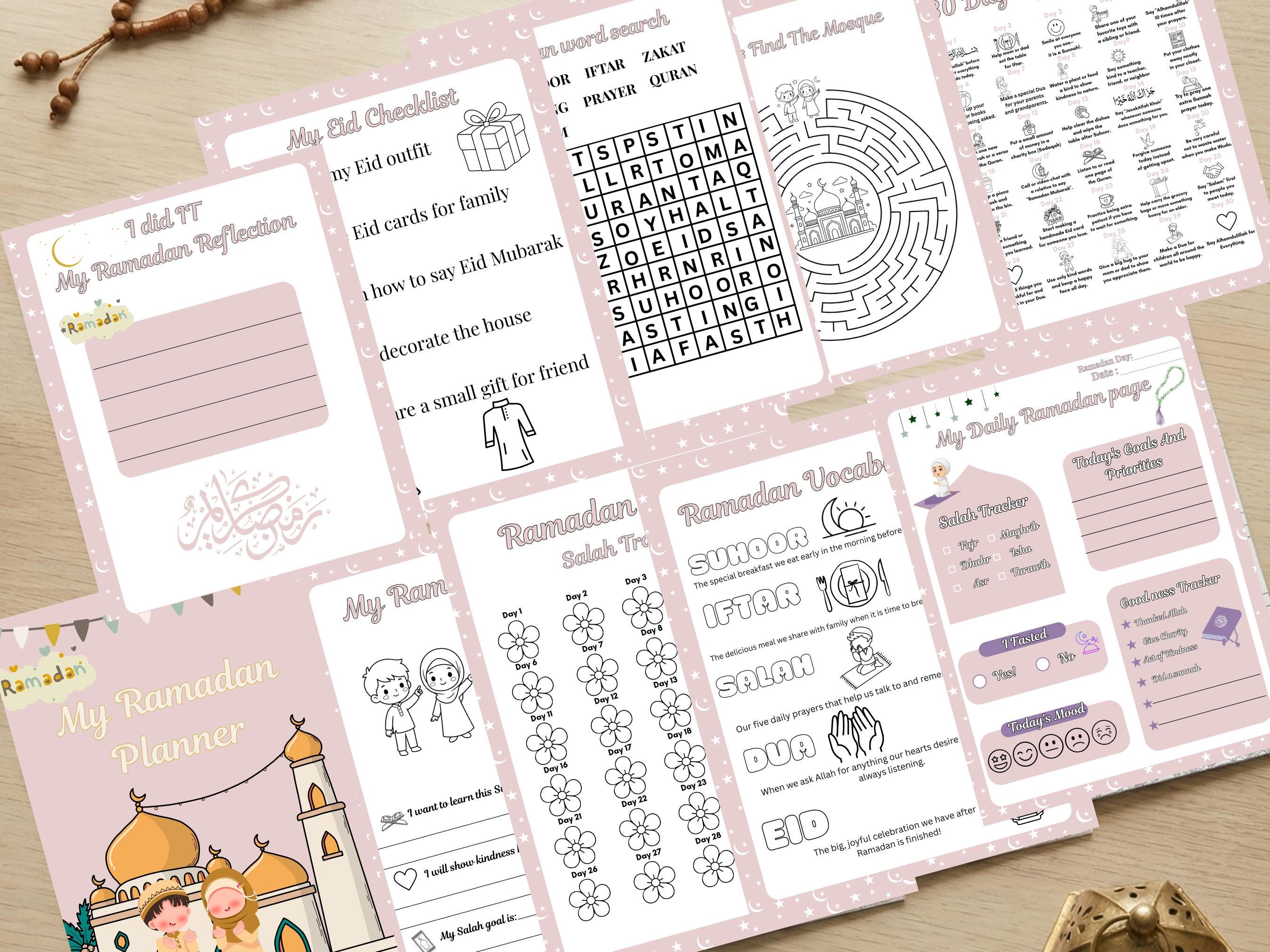 Ramadan Planner for Kids Printable | Islamic Activity Book | Ramadan ...