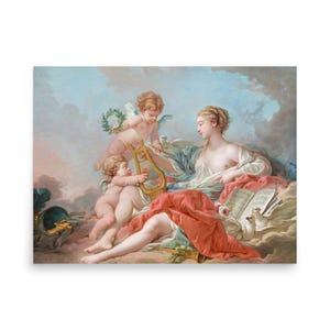Allegory of Music Poster – Vintage 1764 Painting Wall Art