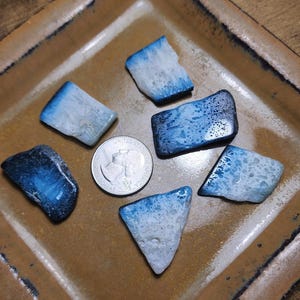 34 gm lot Blue Ice Glacierite Glacier Ice Lot Aka Nakaurite Cabochon Gemstone #2153 Lot