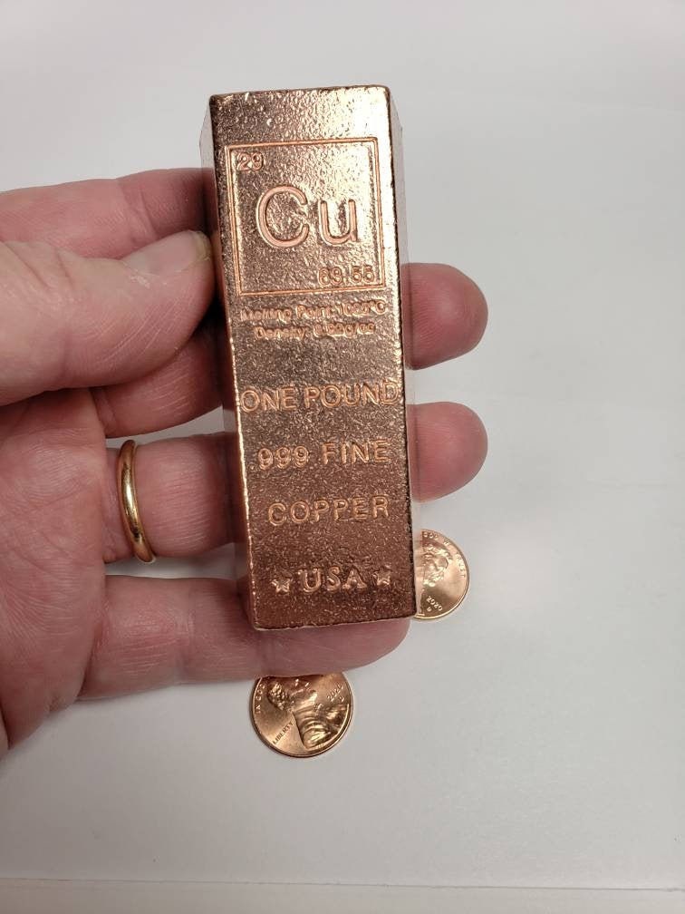 INGOTS WE TRUST™ Copper Ingot .999 Pure 1KG/1000g Bar/Bullion