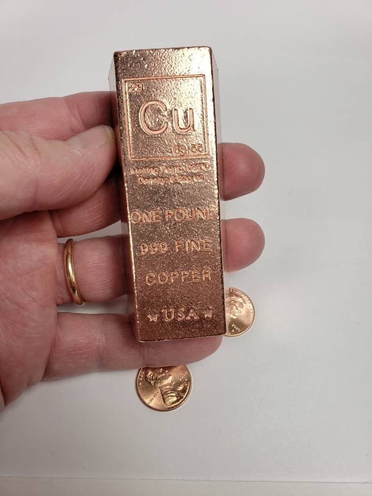 1 lb Copper Ingot .999 Fine Copper 16 oz copper bar Bullion - Etsy