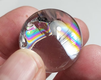 1 inch Rainbow Quartz Crystal Sphere Rainbow in Quartz 25mm,