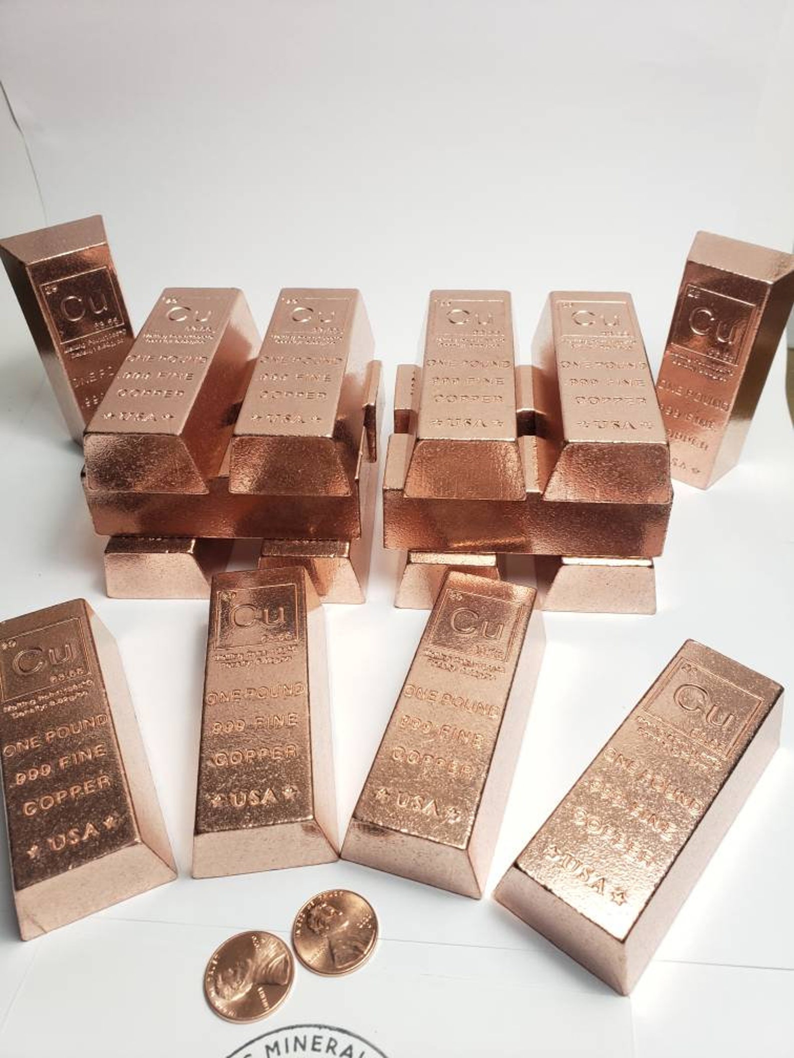 1 Lb Copper Ingot .999 Fine Copper 16 Oz Copper Bar Bullion Etsy
