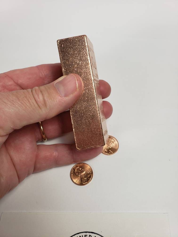 50 ingot lot 1 lb Copper Ingots .999 Fine Copper 16 oz copper bar Bullion  50 x 1