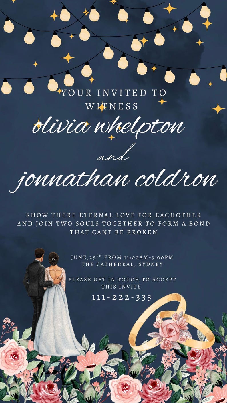 Wedding Invitation Printable 5x7 - Etsy