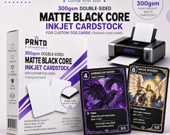 Black Core Cardstock Letter 300gsm Double-Sided – Matte Finish Printing Photo Paper