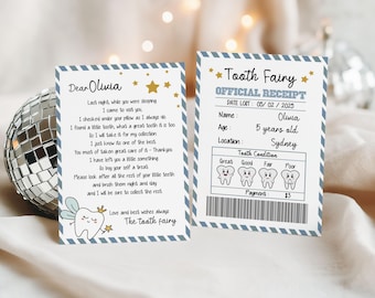 Personalised Letter from the tooth fair, Instant Download Printable Digital Self-Editable Canva Template