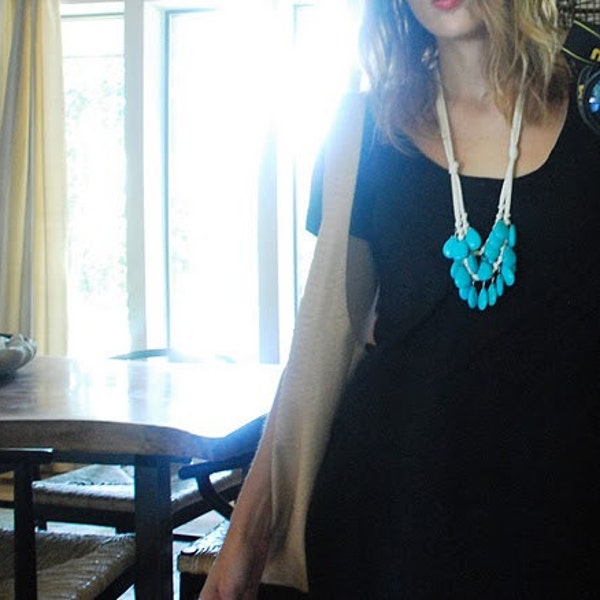 turquoise and cream necklace
