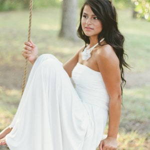 milky opaque white briolette and ivory necklace image 3