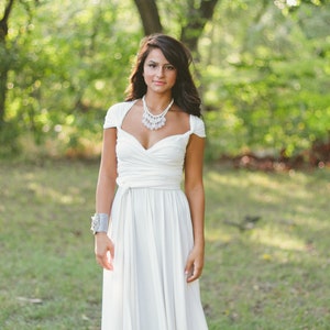 milky opaque white briolette and ivory necklace image 2