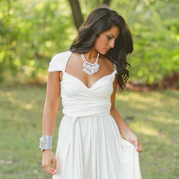 milky opaque white briolette and ivory necklace