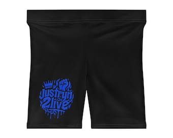 Pantalones cortos de ciclista azules de JUSTRYN2LIVE