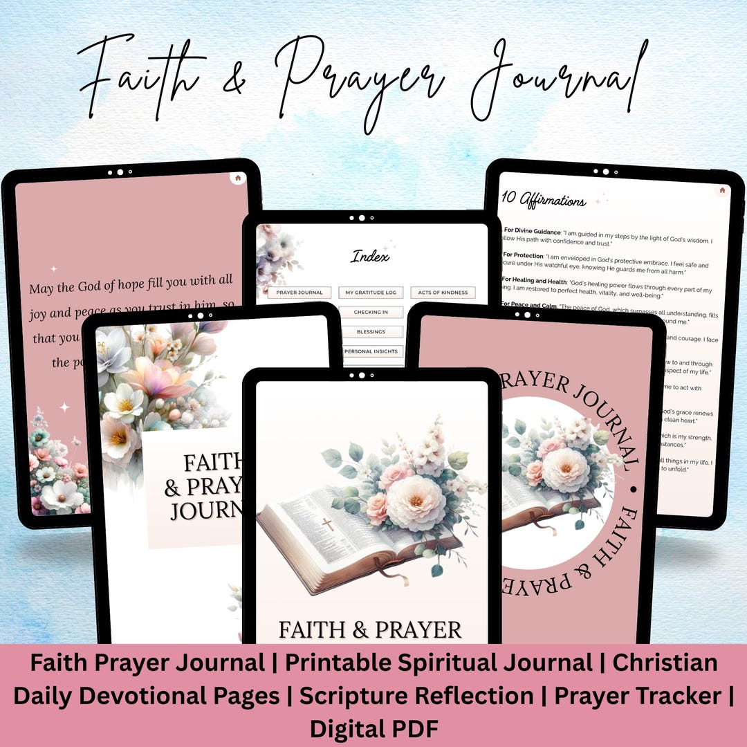 Christian Faith Planner: Prayer & Bible Study Journal (PDF) - Etsy