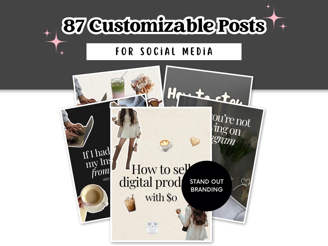 Social Media Carousel Templates | 87 Canva Editable Posts (digital ...