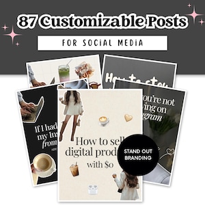Viral Carousel Templates with Cut-Outs | Aesthetic Social Media Templates for Faceless Creators & Etsy Sellers, Carousel sets, Instagram