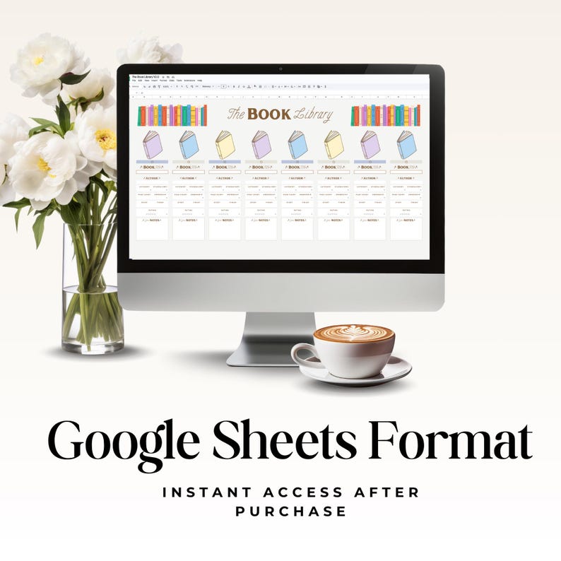 Aesthetic Book Tracker Spreadsheet | Digital Reading Log (google Sheets ...