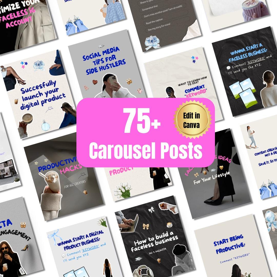 700+ Instagram Carousel Templates – Canva Social Media Posts (digital ...