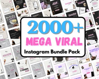 2000+ Canva Instagram Post Templates: Social Media Carousels (PLR)