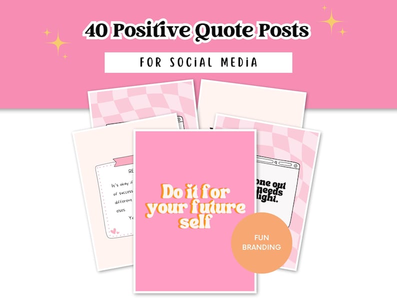 Positive Instagram Quote Templates: Editable Canva Social Media Posts ...
