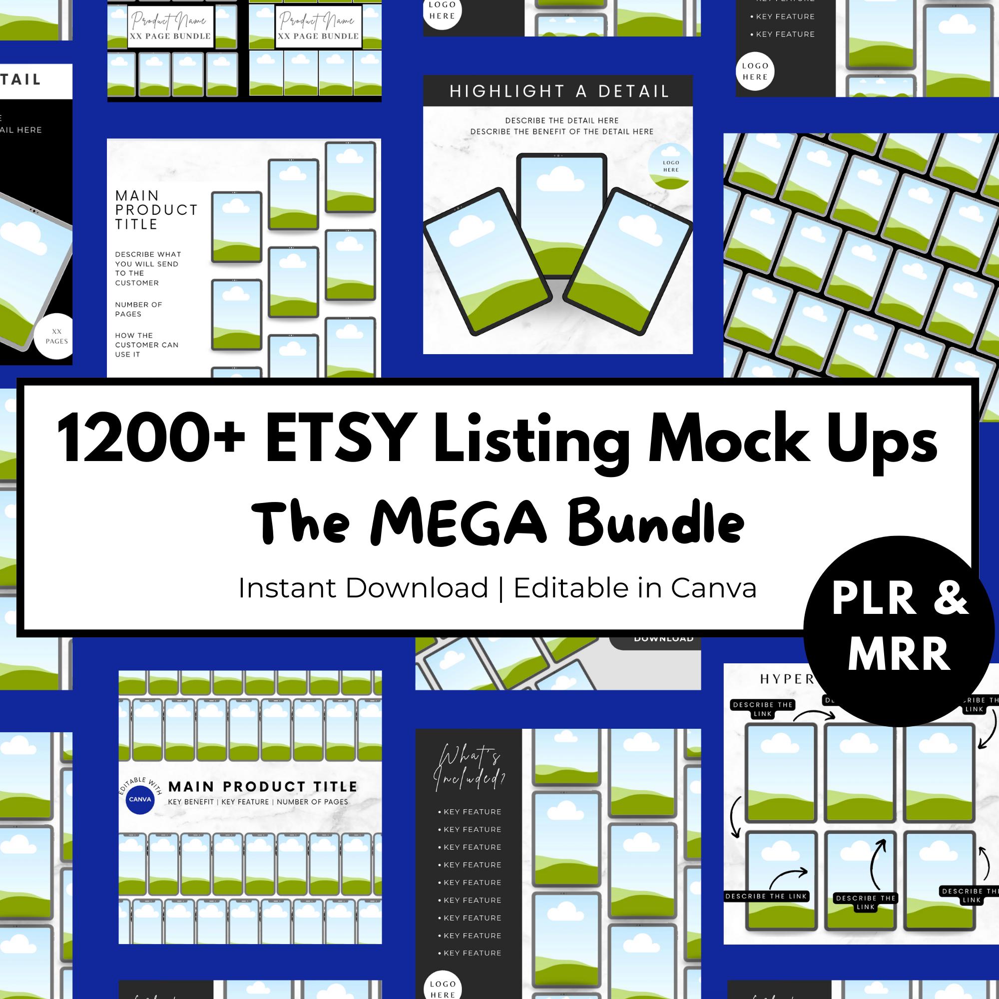 1200+ Etsy Mockup Bundle | Canva Templates for Digital Product Sellers ...