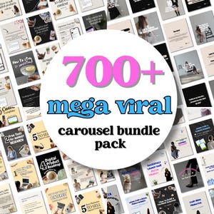 700 Aesthetic Carousel Instagram Post Templates - Social Media Templates for Faceless Creators, personal brands - Canva Instagram Posts PLR
