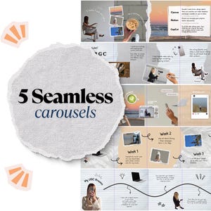 Seamless Instagram Carousel Template: Canva Content Creator Kit